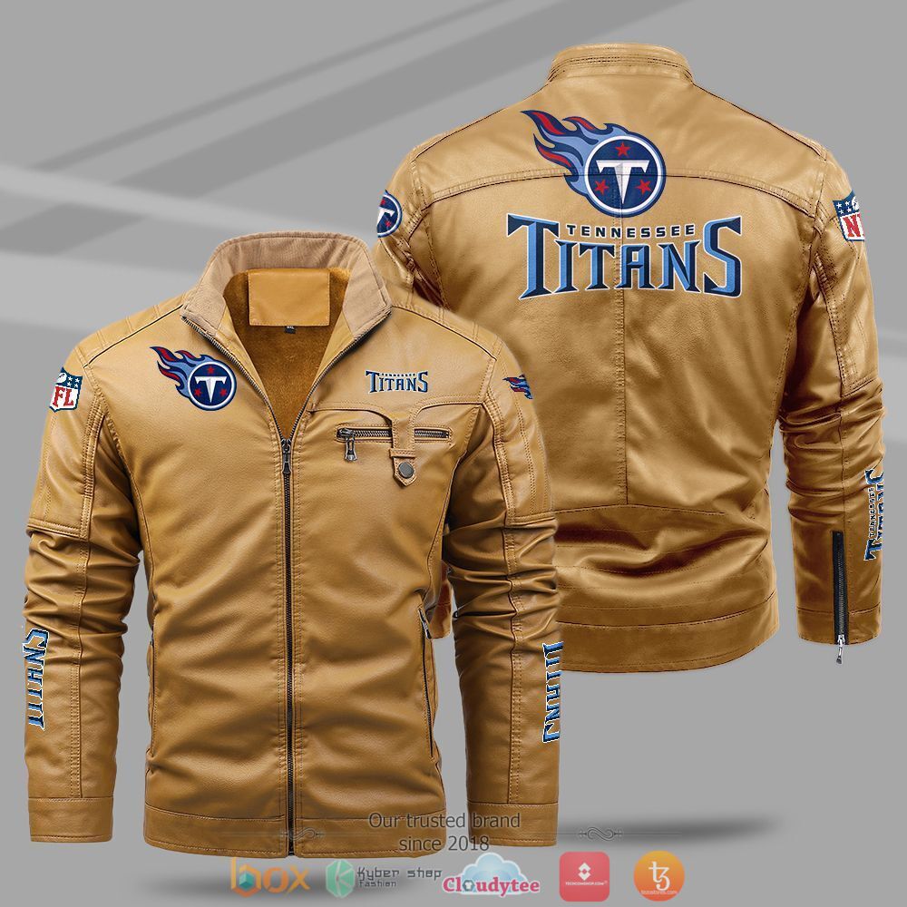 NFL_Tennessee_Titans_Fleece_leather_jacket_1