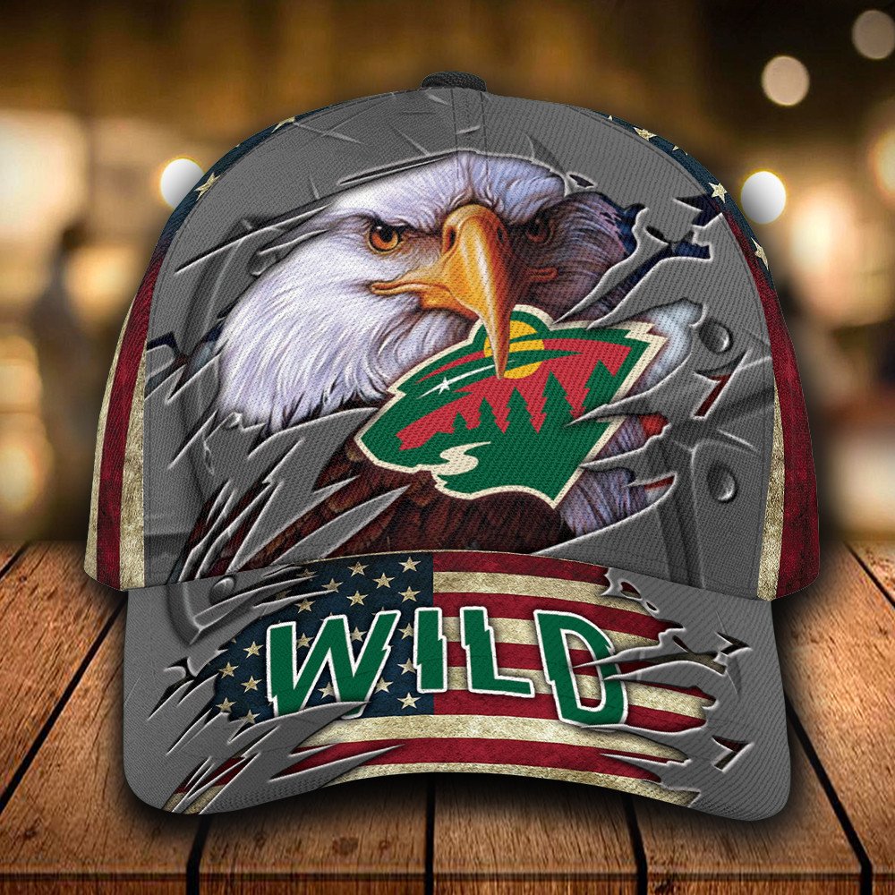 NHL_Minnesota_Wild_Eagle_Custom_Personalized_Cap