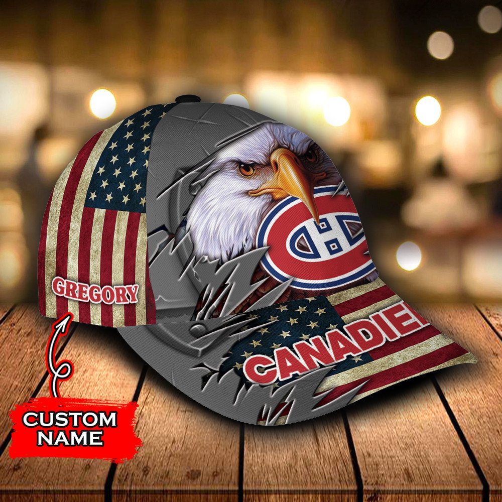 NHL_Montreal_Canadiens_Eagle_Custom_Personalized_Cap_1