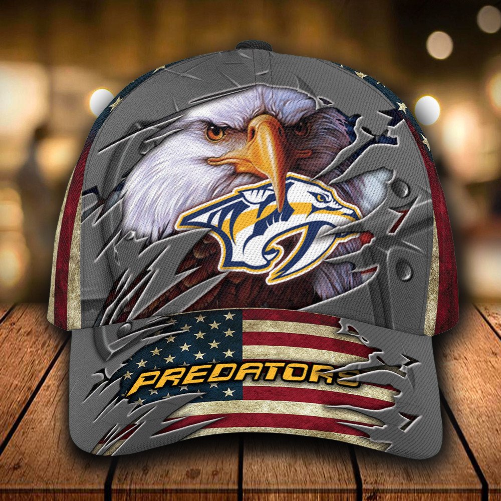 NHL_Nashville_Predators_Eagle_Custom_Personalized_Cap