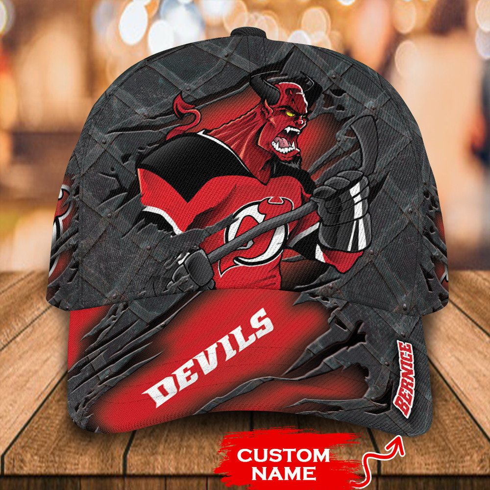 NHL_New_Jersey_Devils_Mascost_Custom_Personalized_Cap