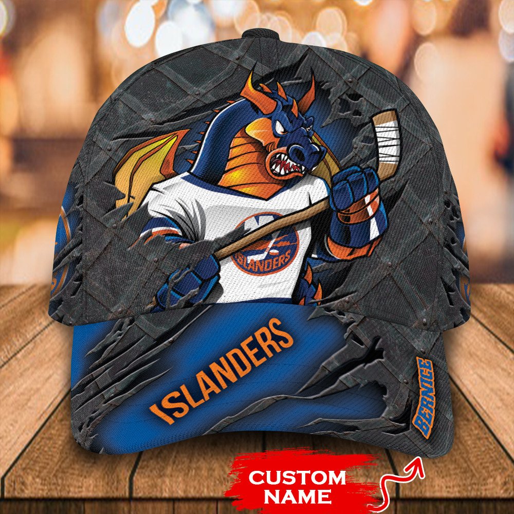 NHL_New_York_Islanders_Mascost_Custom_Personalized_Cap