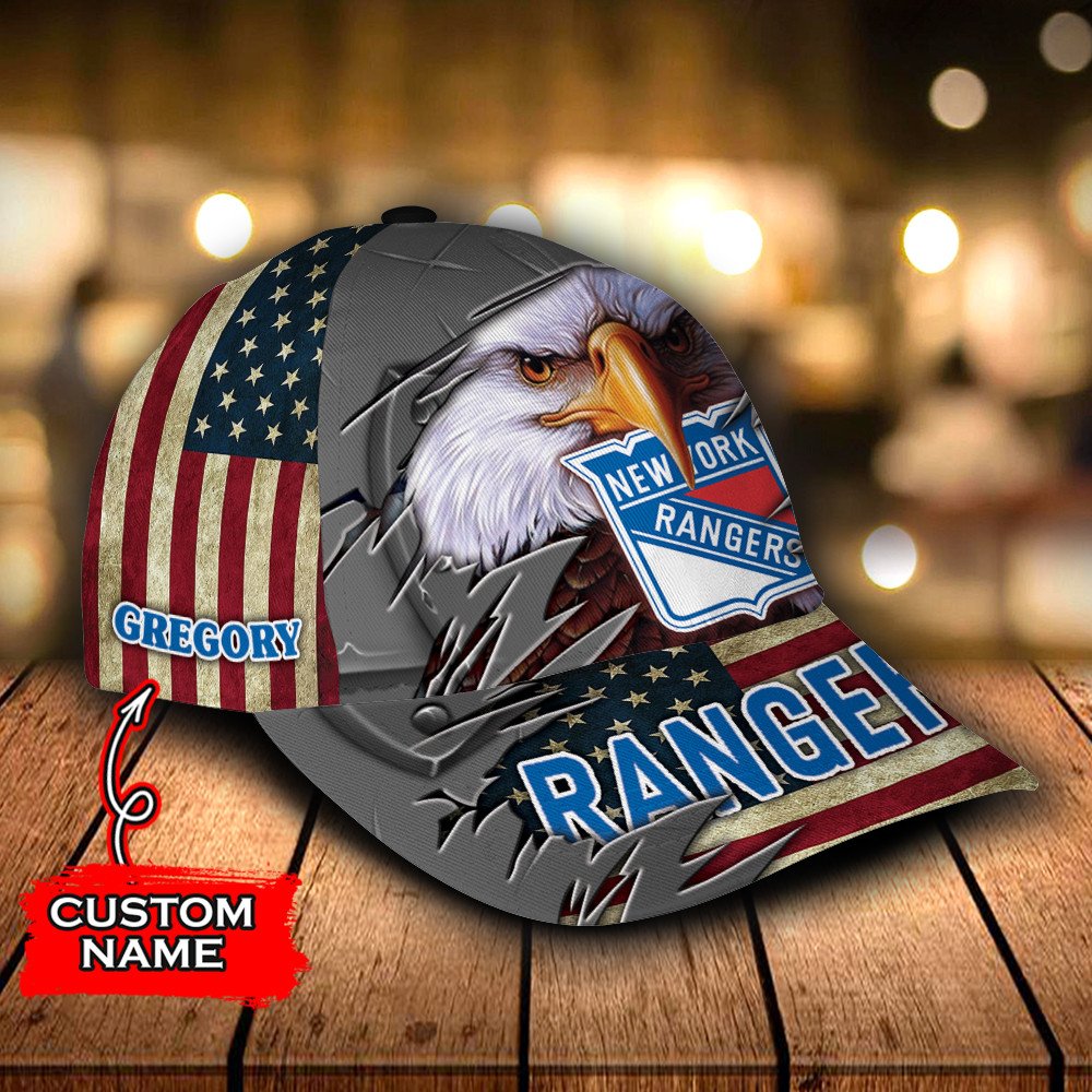 NHL_New_York_Rangers_Eagle_Custom_Personalized_Cap_1