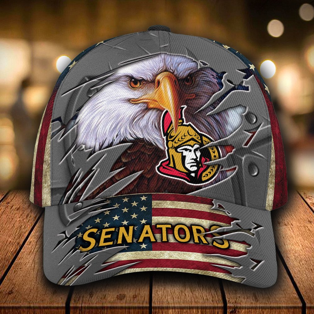 NHL_Ottawa_Senators_Eagle_Custom_Personalized_Cap