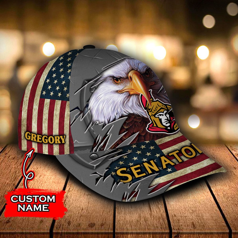 NHL_Ottawa_Senators_Eagle_Custom_Personalized_Cap_1