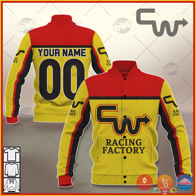 Personalize_BMX_CW_Racing_Factory_Yellow_Baseball_Jacket