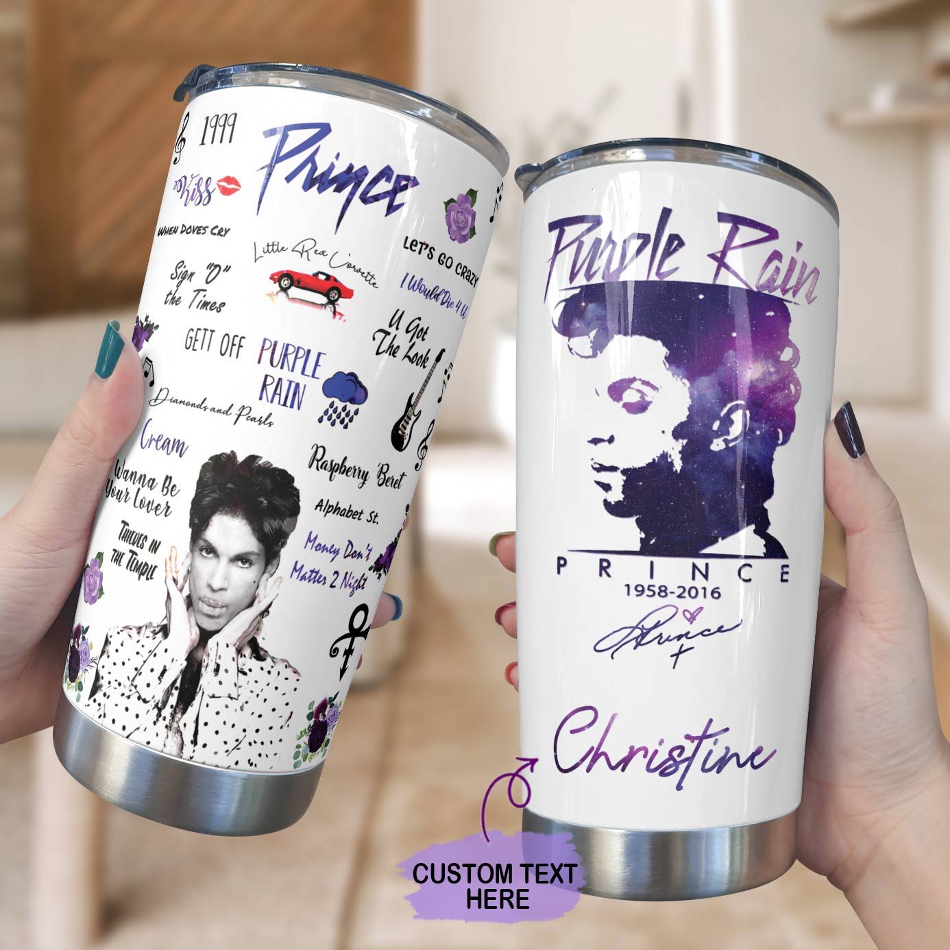 Personalized-Purple-Rain-Prince-Tumbler