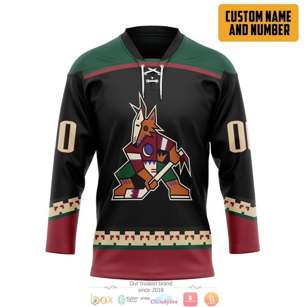 Personalized_Arizona_Coyotes_NHL_black_custom_hockey_jersey