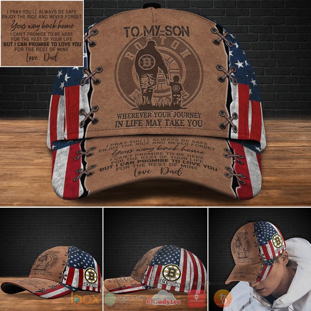 Personalized_Boston_Bruins_NHL_To_My_Son_Custom_Cap