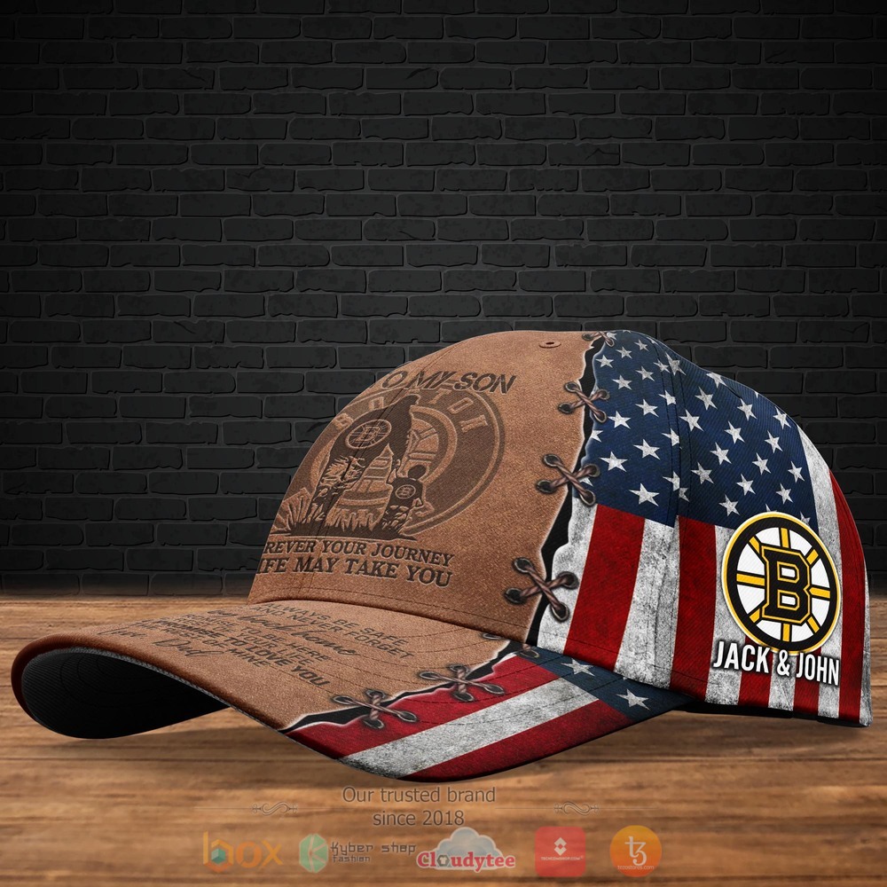 Personalized_Boston_Bruins_NHL_To_My_Son_Custom_Cap_1