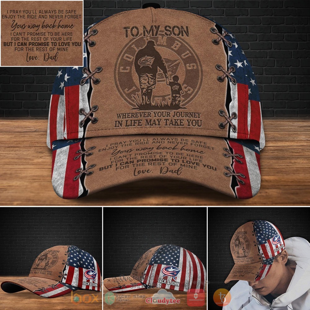 Personalized_Columbus_Blue_Jackets_NHL_To_My_Son_Custom_Cap
