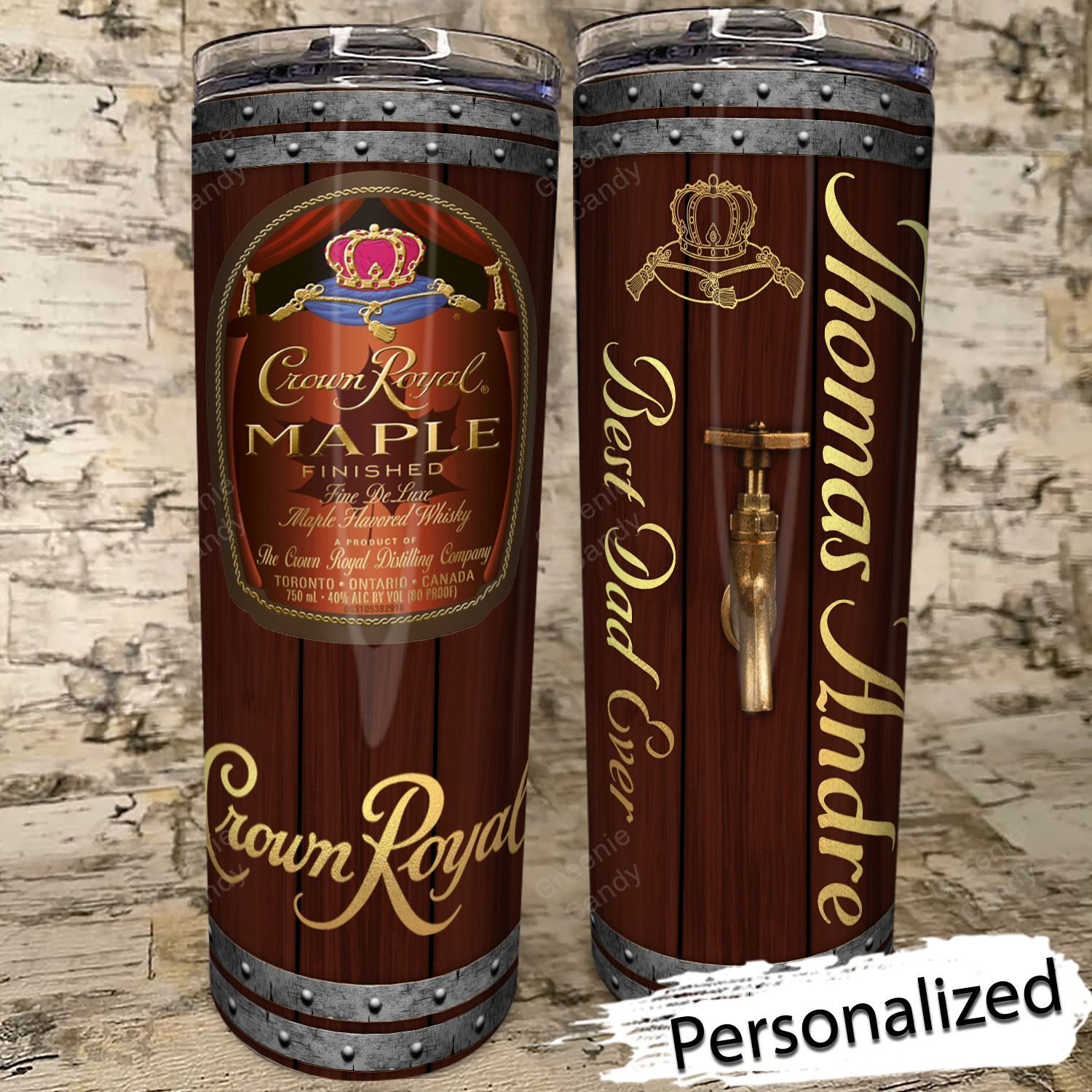 Personalized_Crown_Maple_Whiskey_Skinny_Tumbler_1