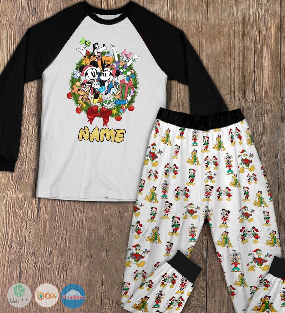 Personalized_Friends_Of_Disney_Mickey_Mouse_custom_long_sleeves_Pajamas_Set