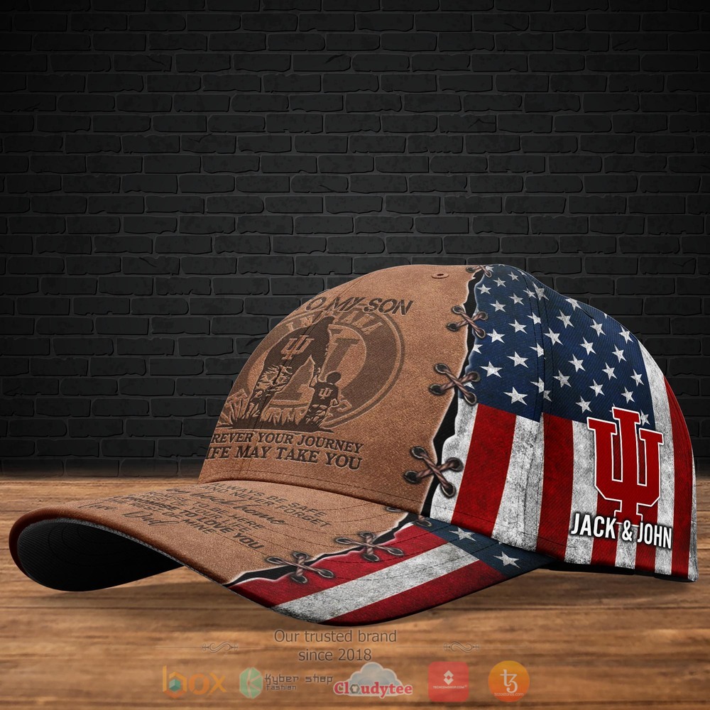 Personalized_Indiana_Hoosiers_To_My_Son_Custom_Cap_1