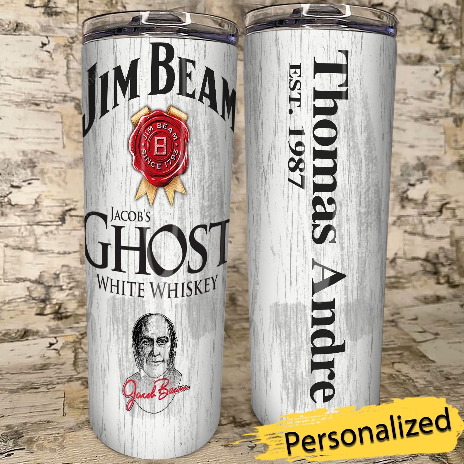 Personalized_Jim_Beam_Jacobs_Ghost_White_Whiskey_Skinny_Tumbler