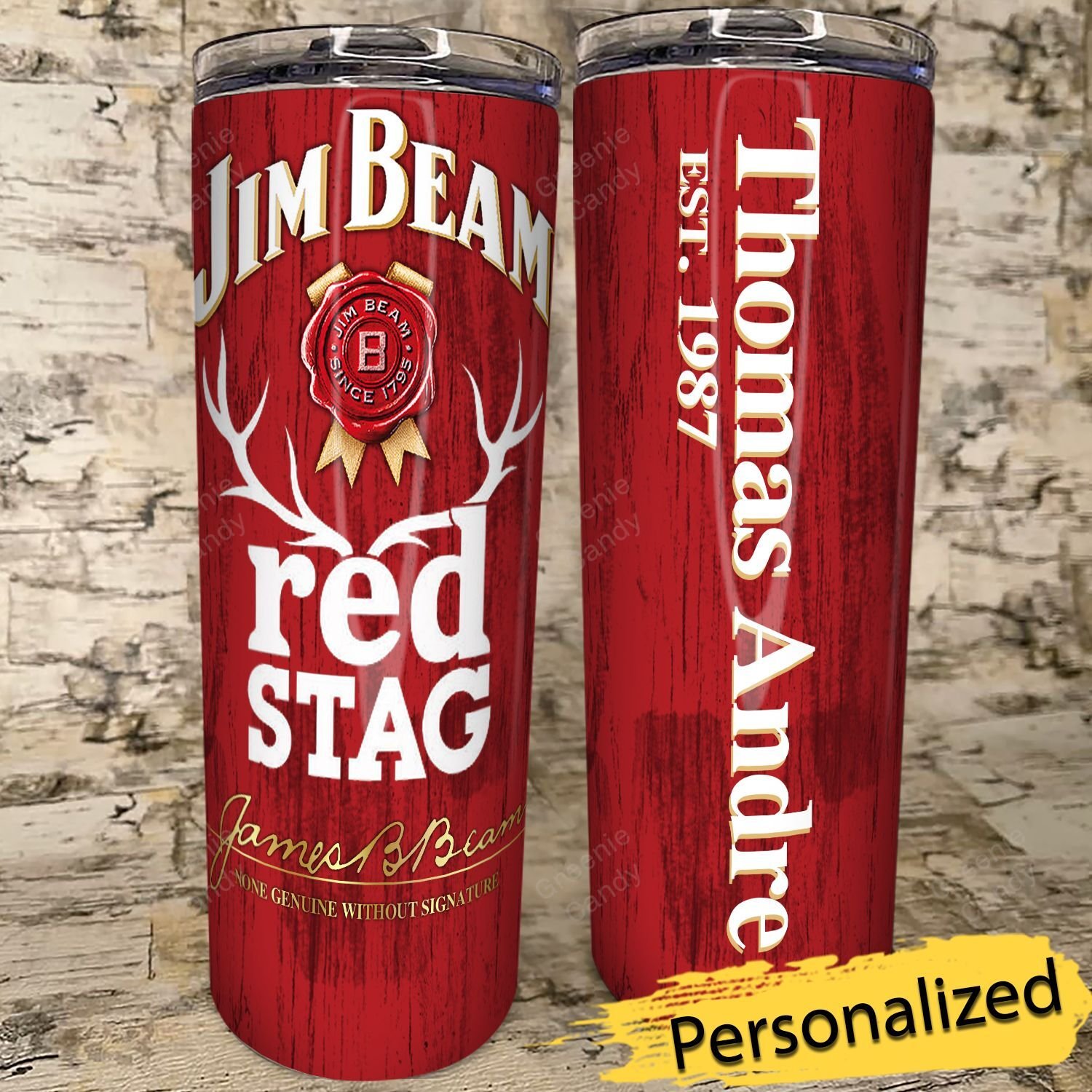 Personalized_Jim_Beam_Red_Stag_Whiskey_Skinny_Tumbler