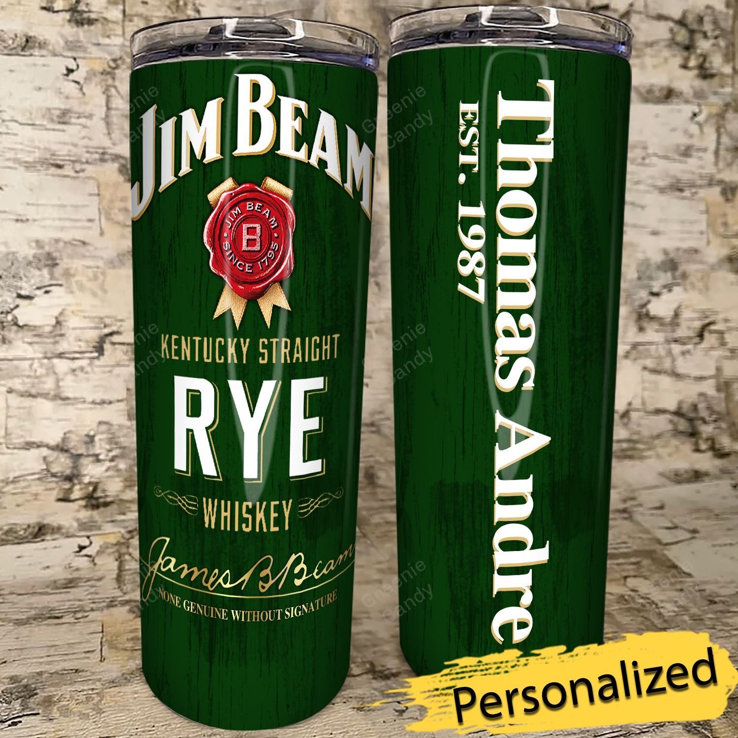 Personalized_Jim_Beam_Rye_Whiskey_Skinny_Tumbler