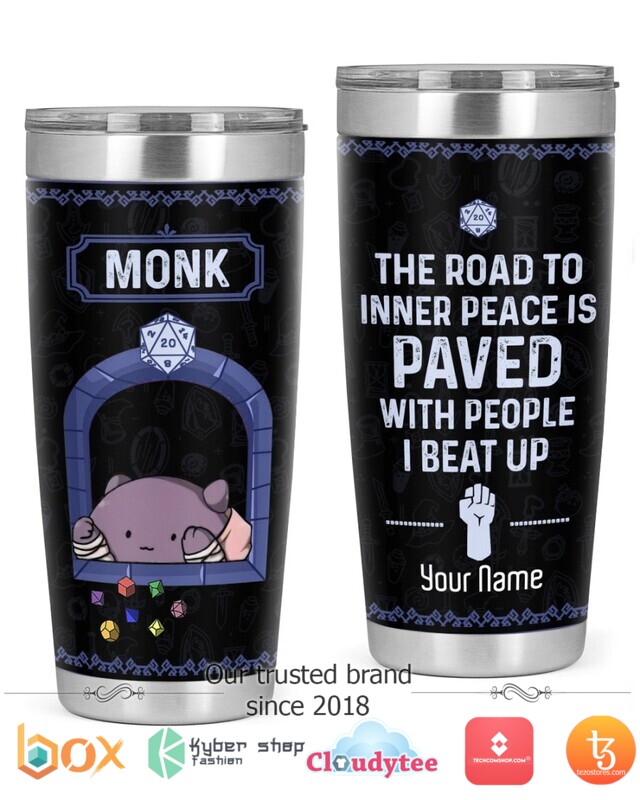 Personalized_Monk_The_Road_to_inner_peace_is_paved_with_people_i_beat_up_tumbler
