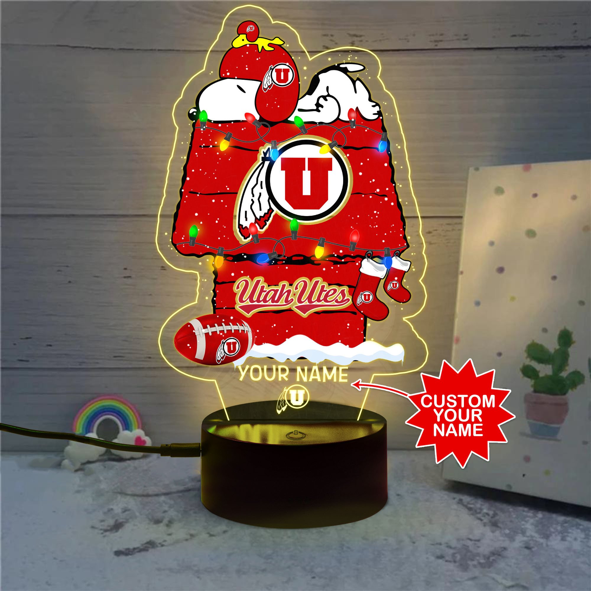 Personalized_NCAA_Utah_Utes_Led_Lamp_1