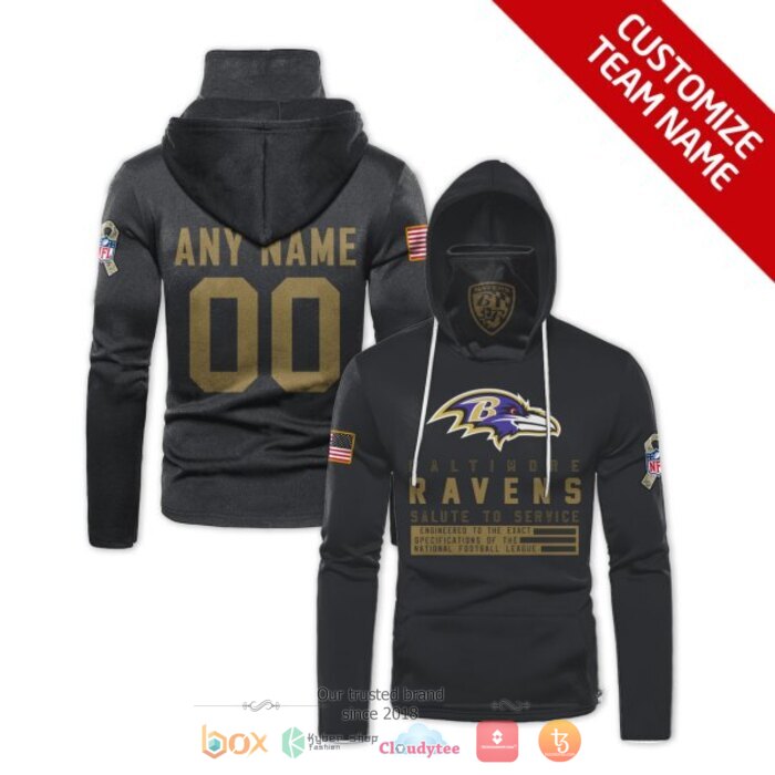 Personalized_NFL_Baltimore_Ravens_Black_3d_hoodie_mask