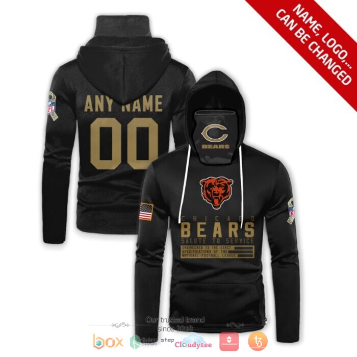 Personalized_NFL_Chicago_Bears_Black_3d_hoodie_mask