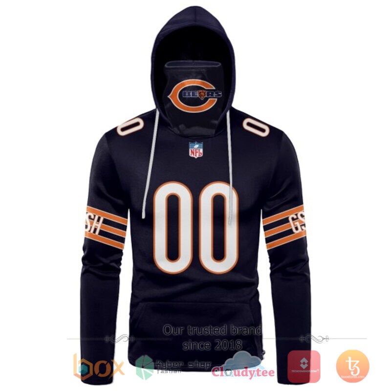 Personalized_NFL_Chicago_Bears_Dark_purple_3d_hoodie_mask_1