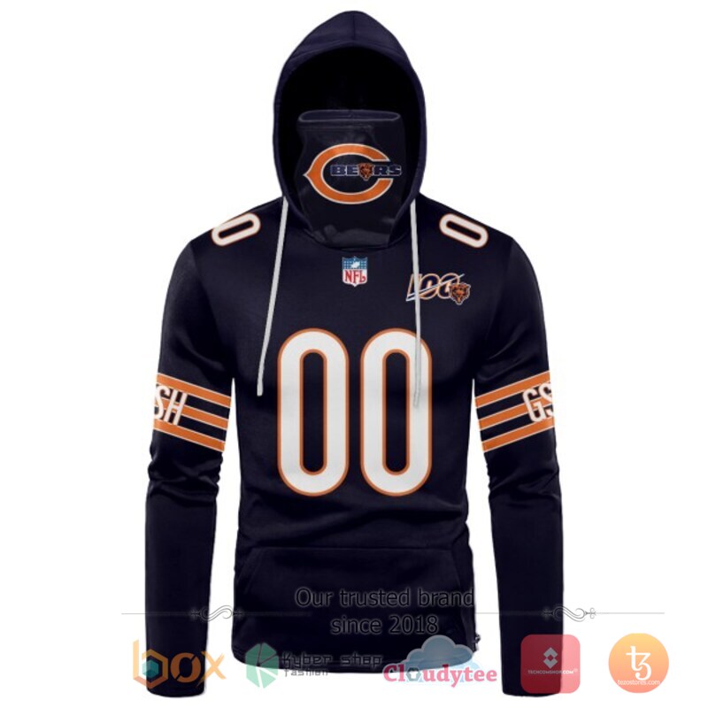 Personalized_NFL_Chicago_Bears_Navy_3d_hoodie_mask_1