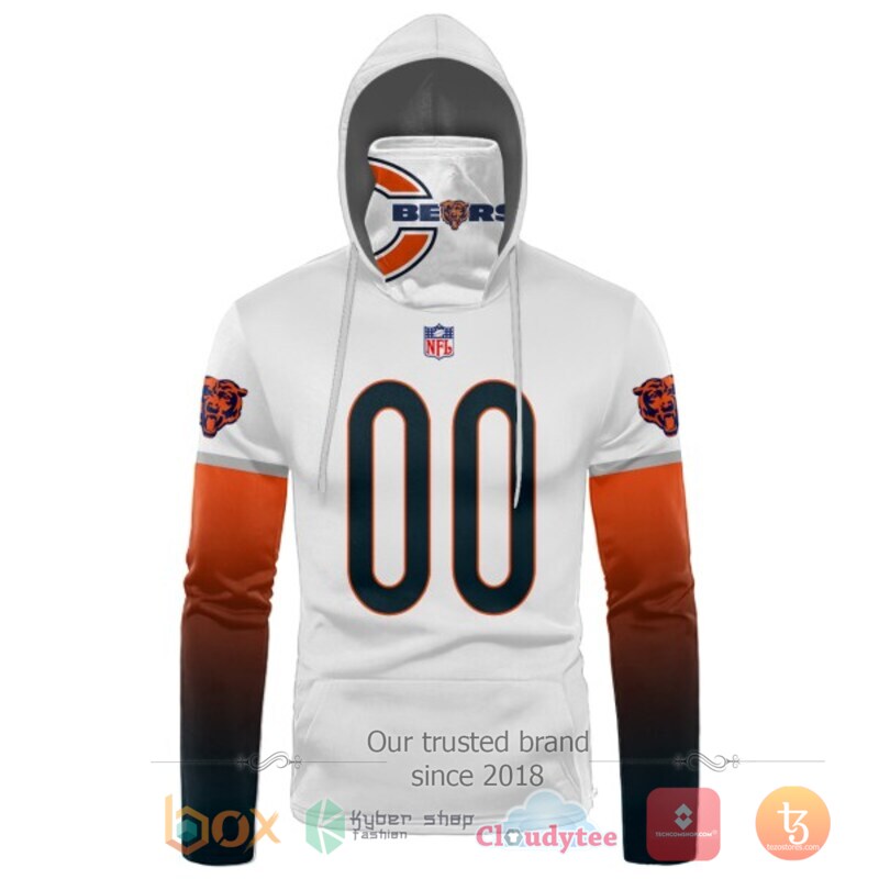 Personalized_NFL_Chicago_Bears_White_Orange_3d_hoodie_mask_1