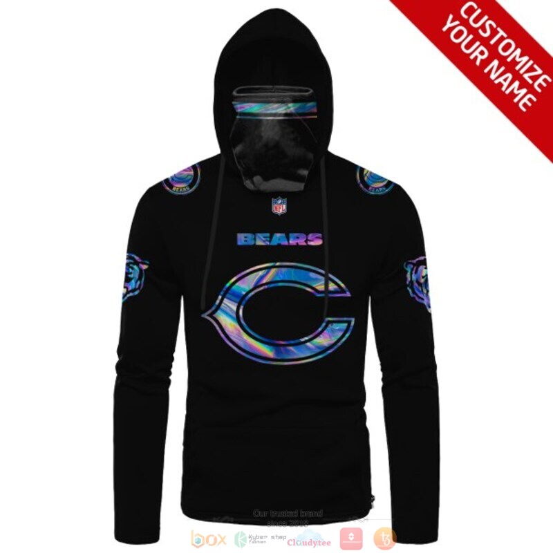 Personalized_NFL_Chicago_Bears_black_custom_3d_hoodie_mask_1