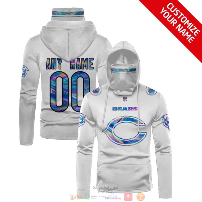 Personalized_NFL_Chicago_Bears_white_custom_3d_hoodie_mask