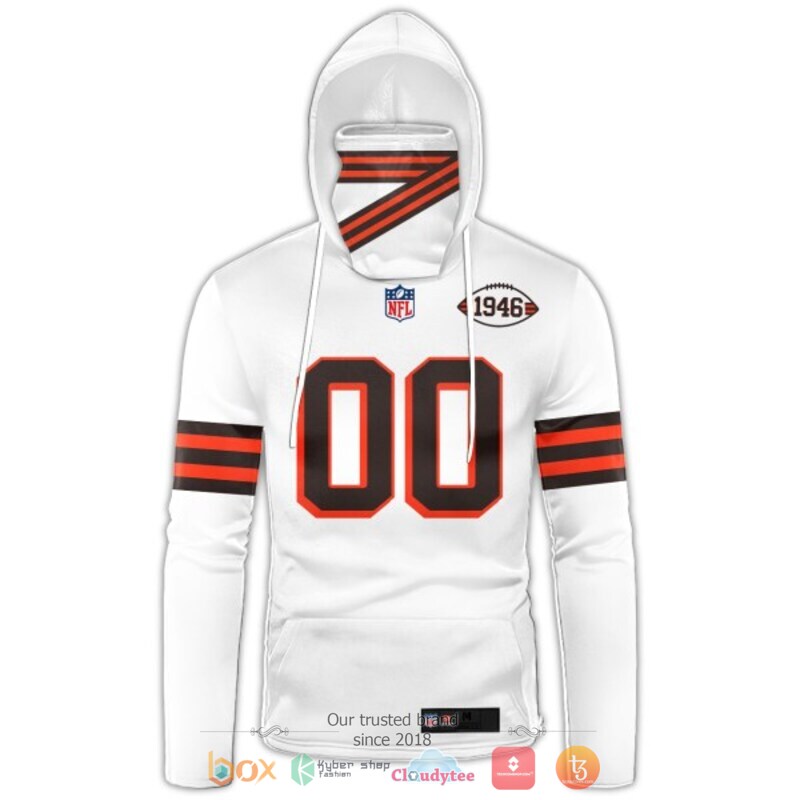 Personalized_NFL_Cleveland_Browns_1946_white_custom_hoodie_mask_1