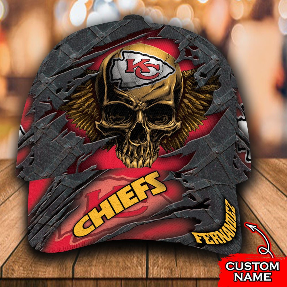 Personalized_NFL_Kansas_City_Chiefs_Wings_Skull_Custom_Cap