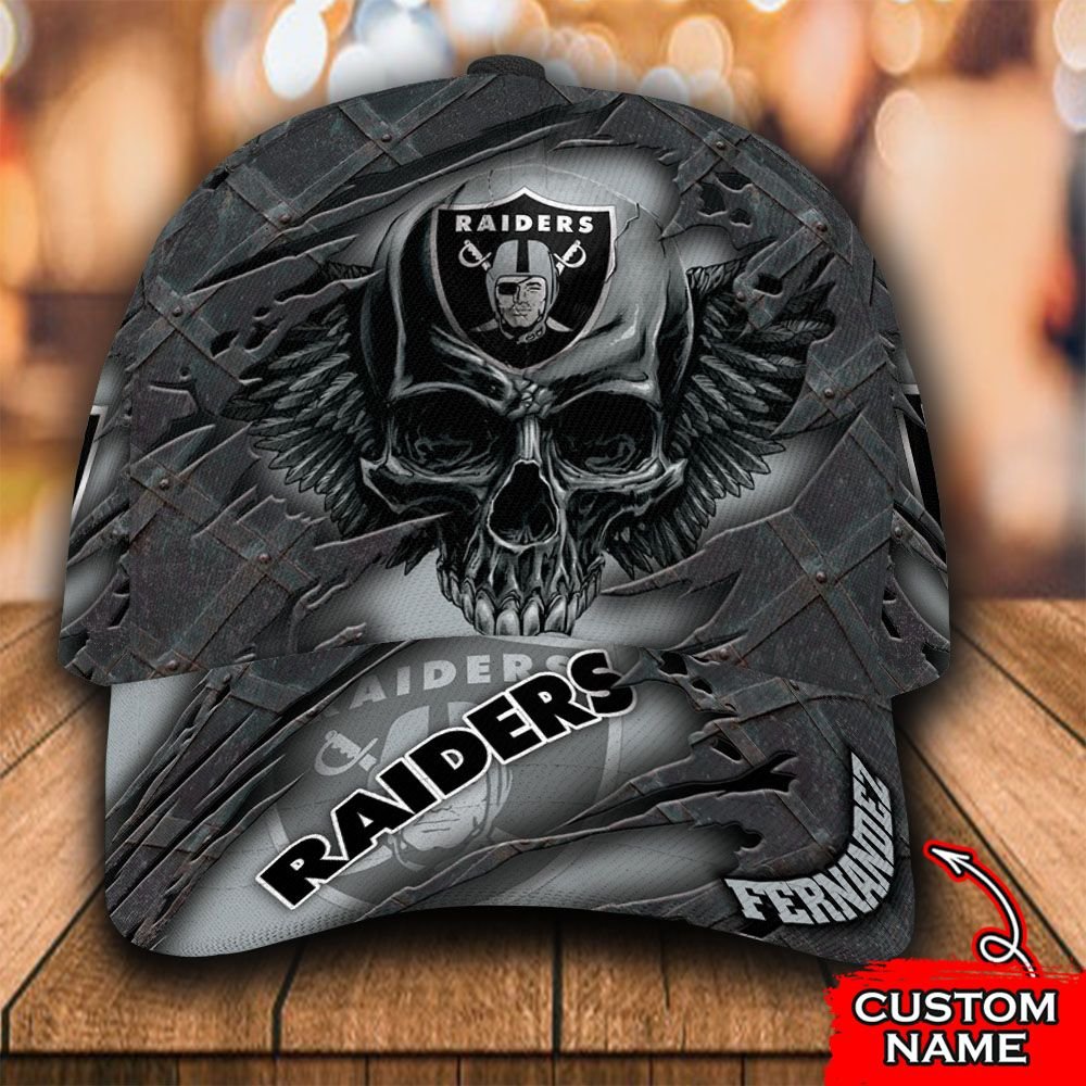 Personalized_NFL_Las_Vegas_Raiders_Wings_Skull_Custom_Cap