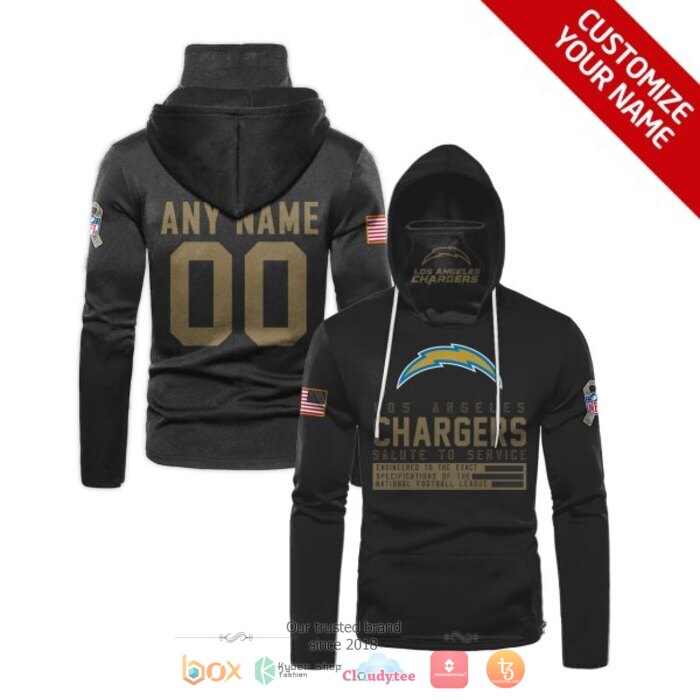 Personalized_NFL_Los_Angeles_Chargers_Black_3d_hoodie_mask