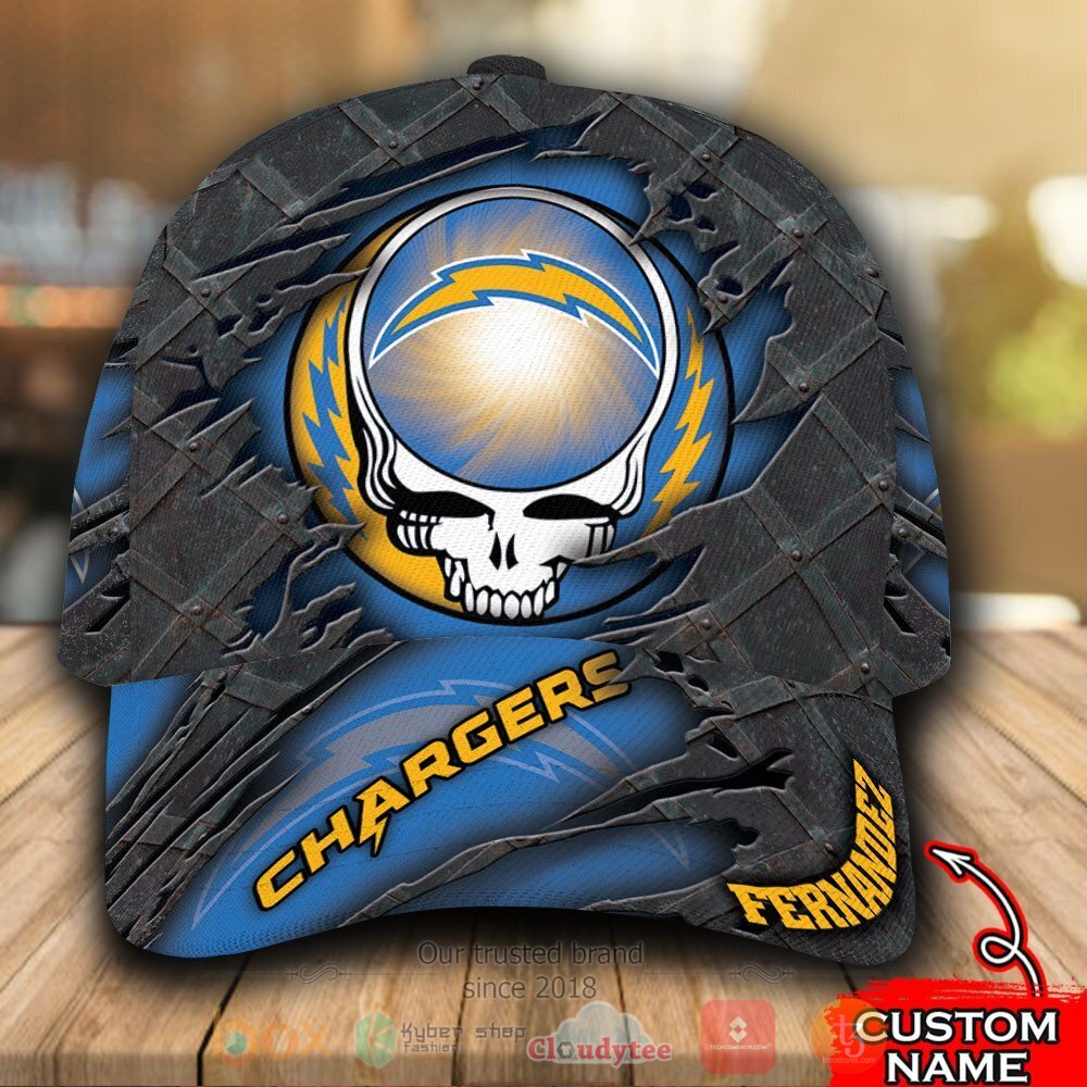 Personalized_NFL_Los_Angeles_Chargers_Grateful_Dead_Skull_Cap