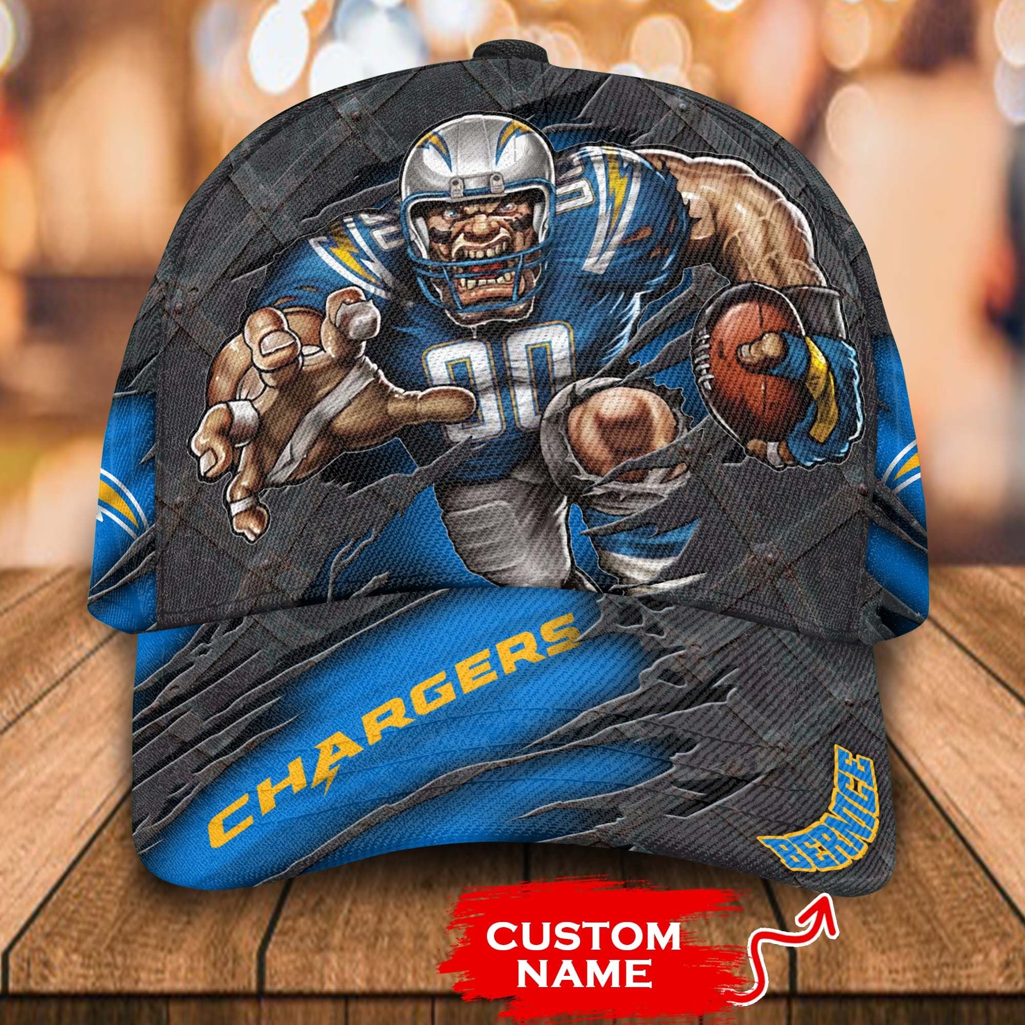 Personalized_NFL_Los_Angeles_Chargers_Mascost_Custom_Cap