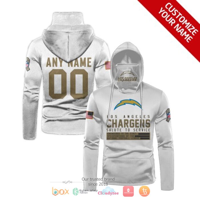 Personalized_NFL_Los_Angeles_Chargers_White_3d_hoodie_mask