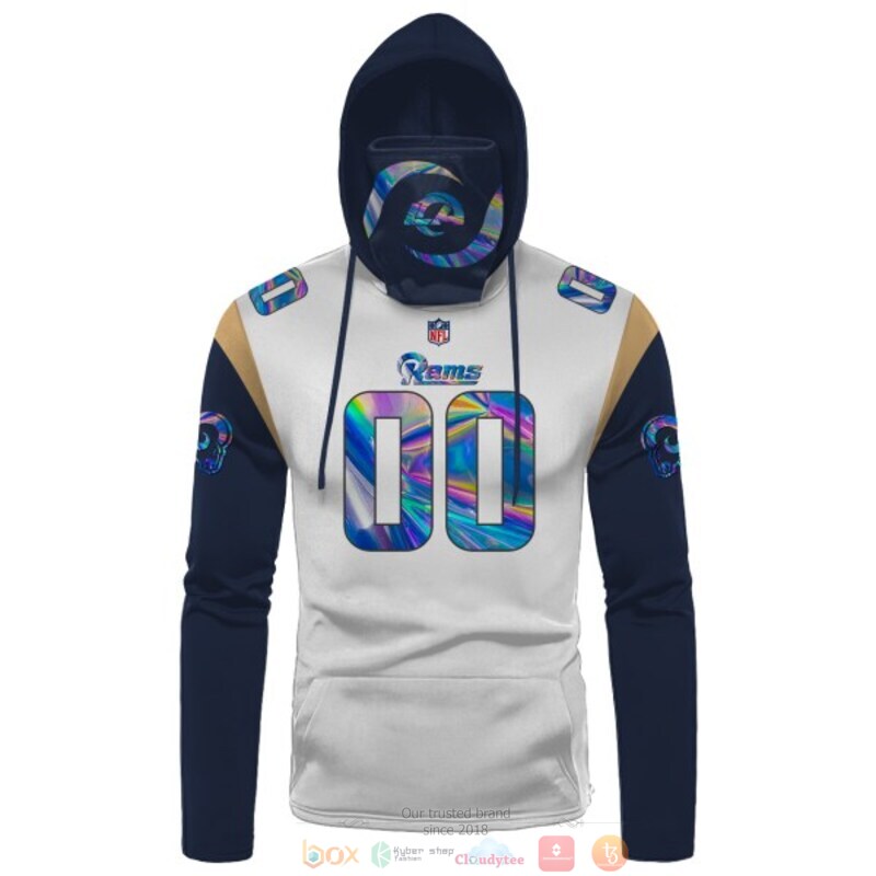 Personalized_NFL_Los_Angeles_Rams_white_blue_custom_3d_hoodie_mask_1