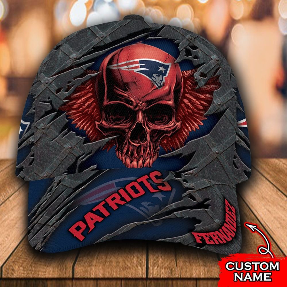 Personalized_NFL_New_England_Patriots_Wings_Skull_Custom_Cap