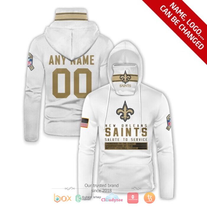 Personalized_NFL_New_Orleans_Saints_White_3d_hoodie_mask