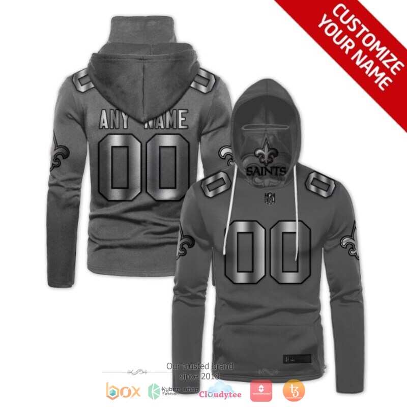 Personalized_NFL_New_Orleans_Saints_dark_grey_custom_3d_hoodie_mask