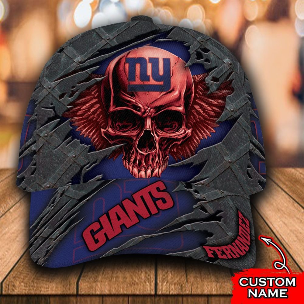 Personalized_NFL_New_York_Giants_Wings_Skull_Custom_Cap