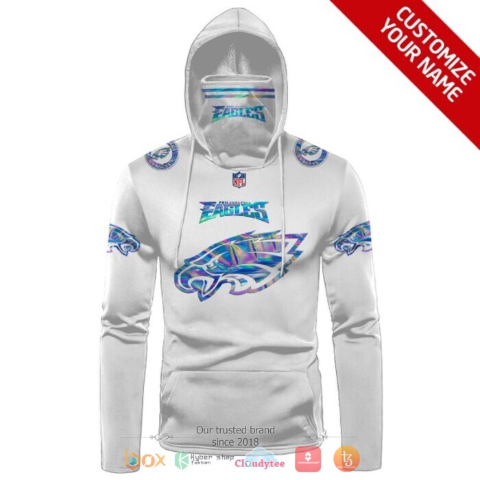 Personalized_NFL_Philadelphia_Eagles_White_hologram_color_3d_hoodie_mask_1