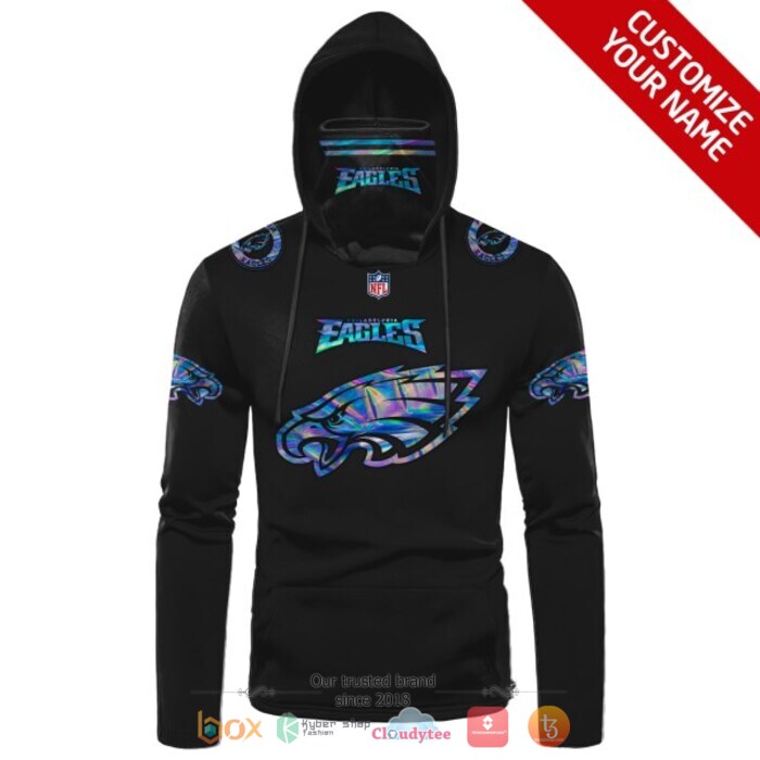 Personalized_NFL_Philadelphia_Eagles_black_hologram_color_3d_hoodie_mask_1