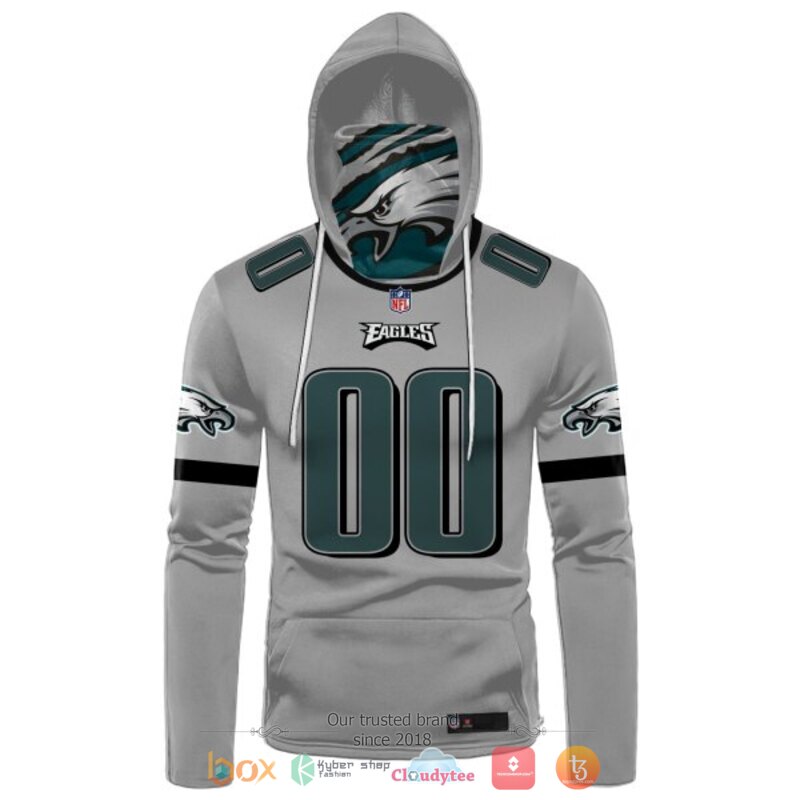 Personalized_NFL_Philadelphia_Eagles_grey_custom_hoodie_mask_1
