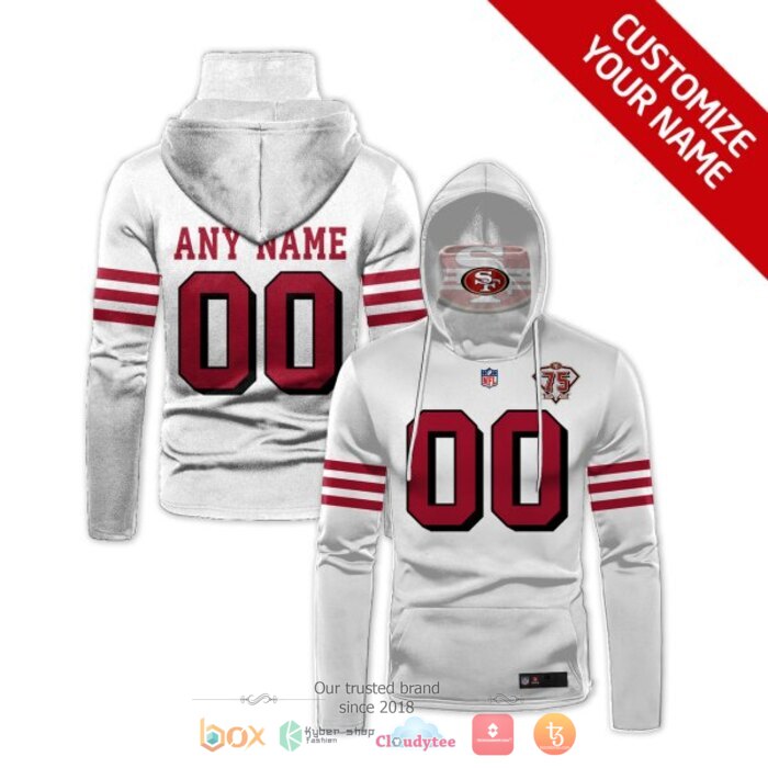 Personalized_NFL_San_Francisco_49ers_White_3d_hoodie_mask
