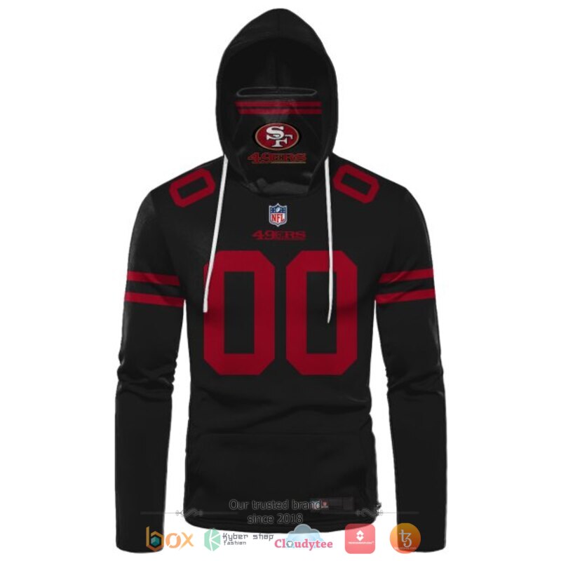 Personalized_NFL_San_Francisco_49ers_black_custom_hoodie_mask_1