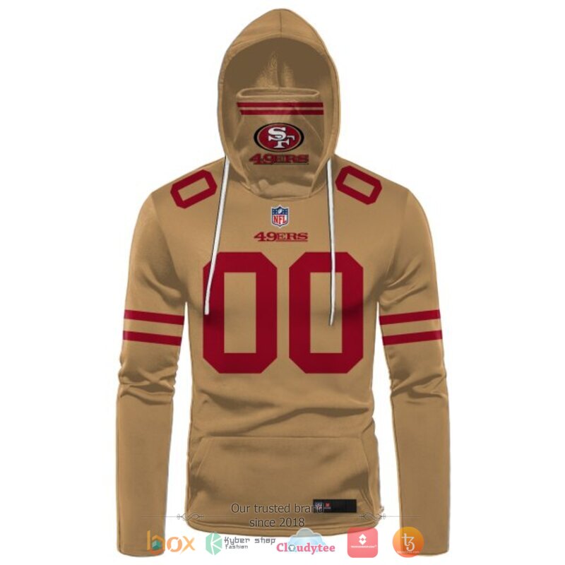 Personalized_NFL_San_Francisco_49ers_brown_custom_hoodie_mask_1
