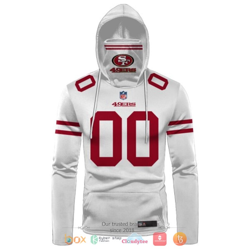 Personalized_NFL_San_Francisco_49ers_white_custom_hoodie_mask_1