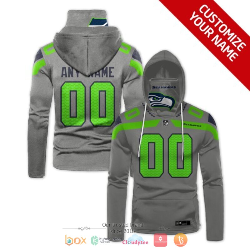 Personalized_NFL_Seattle_Seahawks_green_grey_custom_hoodie_mask